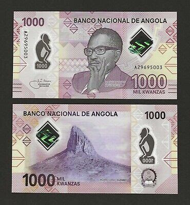 ANGOLA 1000 Kwanzas 2020 P 162a New Polymer Type Pack Fresh UNC EBay