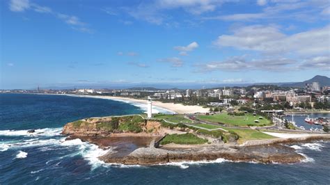 Wollongong Lighthouse 1 - Drone Stock Footage Australia