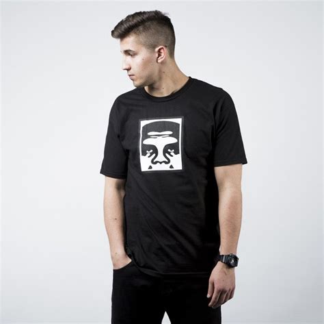 Obey T Shirt Half Face Icon Black