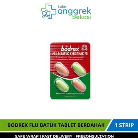 Bodrex Flu Batuk Berdahak 4 Tabletobat Flu Dan Batuk Berdahak Tablet