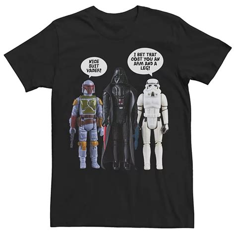 Mens Star Wars Empire Action Figures Funny Graphic Tee