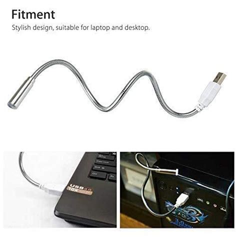 Usb Flexible Bright Led Night Light Lamp Laptop Portable Computer Metal