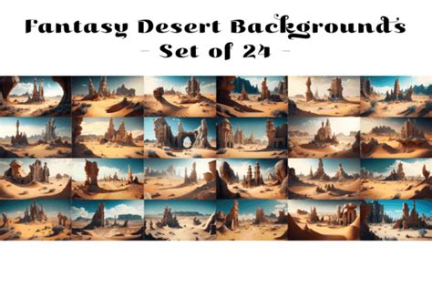 Fantasy Desert Backgrounds Set Of 24 Graphic By Alavays Creative