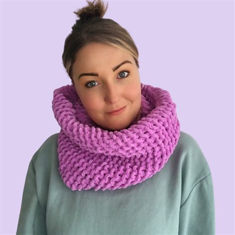 Chenille Snood Knitting Kit Learn To Knit That Crafty Stitch