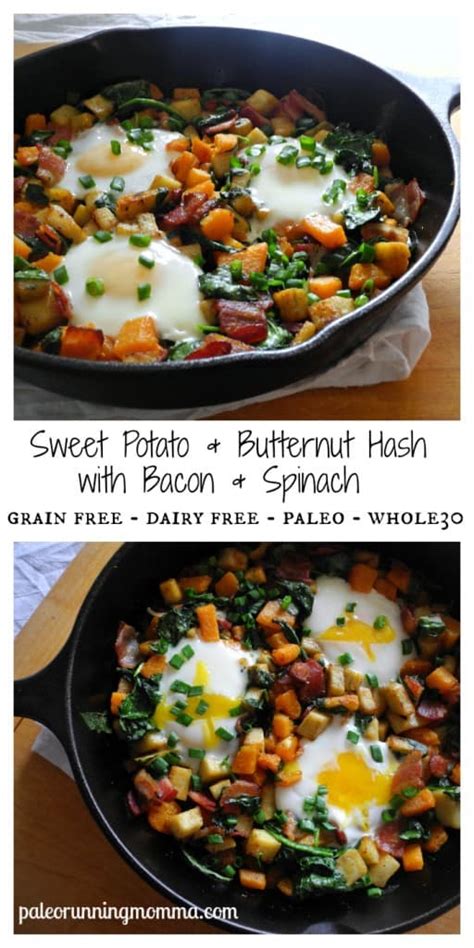 Paleo Sweet Potato Hash With Bacon And Butternut