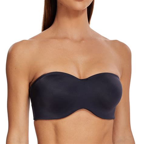 Meleneca Strapless Bra Minimizer With Underwire For Women Navy Blue 40e