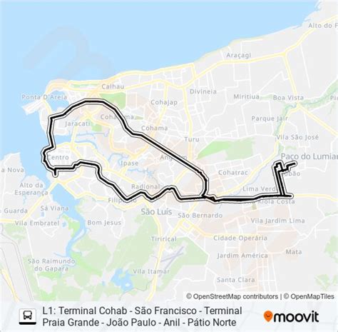 Rota da linha t980 maiobão são francisco horários paradas e mapas