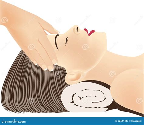 Face Female Massage In Spa Stock Vector Illustration Of Body 22641447