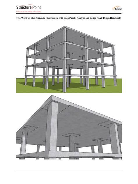 Two Way Concrete Slab Floor With Drop Panels Design Cac Design