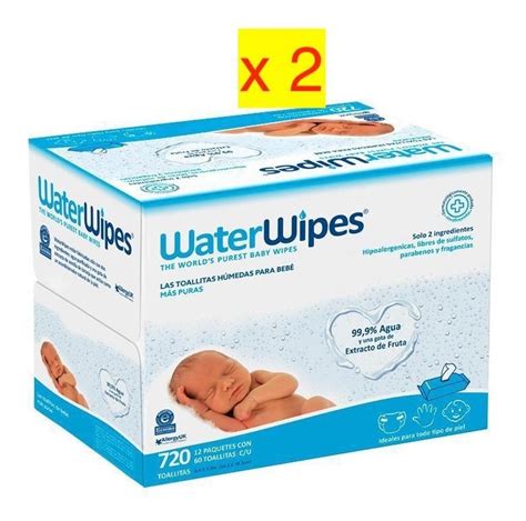 Pack Toallitas Humedas Waterwipes 2 Cajas 12 Unidades Cuotas sin interés