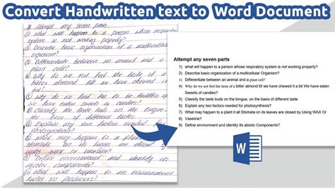 How To Convert Handwritten Text To Word Document Handwritten Into