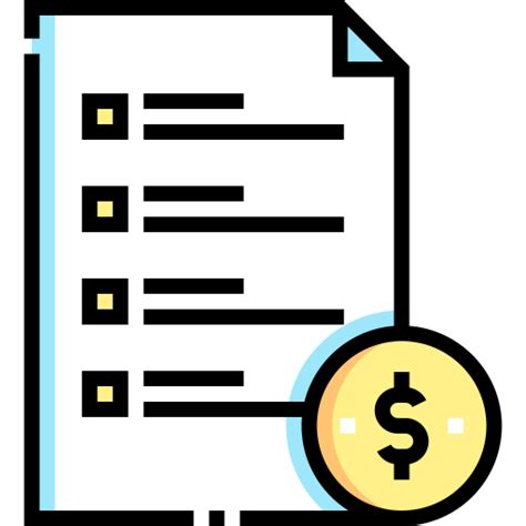 Icono De Lista De Precios Detailed Straight Lineal Color