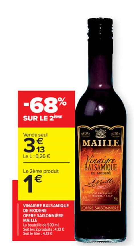 Promo Vinaigre Balsamique De Modène Offre Saisonnière Maille chez