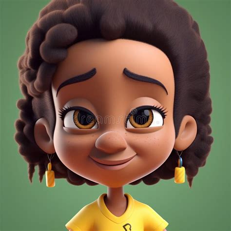 Cartoonish Afro Colombian Lady In Tight Pants And White Sweater Stock