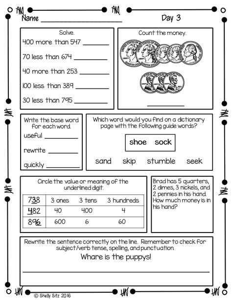 Nd Grade Morning Work A Meaningful And Engaging Morning Routine