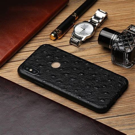 Genuine Leather Ostrich Pattern Case For Xiaomi Mi Se T Ultra