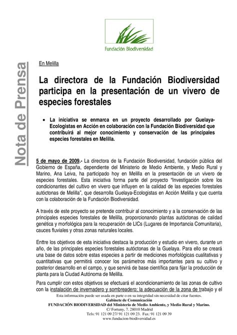 La directora de la Fundación Biodiversidad participa en la presentación