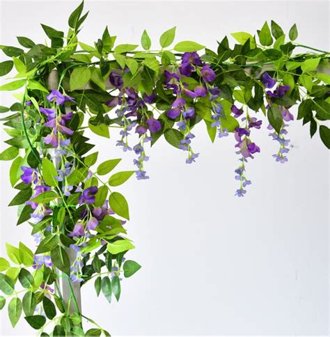 Artificial Wisteria Flower Hanging Decoration For Home Wall Etsy