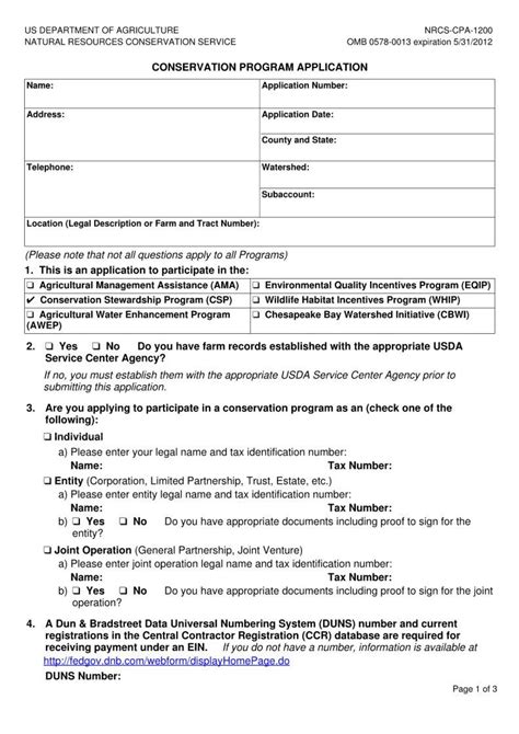 Nrcs Cpa Form Fill Out Printable Pdf Forms Online