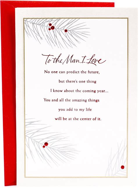 Hallmark Christmas Romantic Card For Husband Or Boyfriend Love Of My