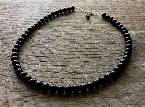 Black Pearl Choker Pearl Necklace Bridal Necklace One Single - Etsy