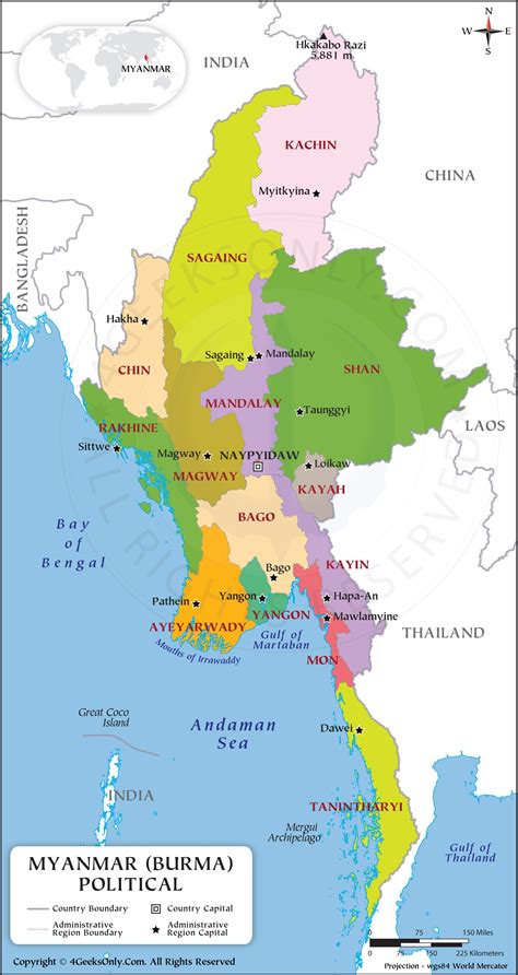 Mouths Of The Irrawaddy Map