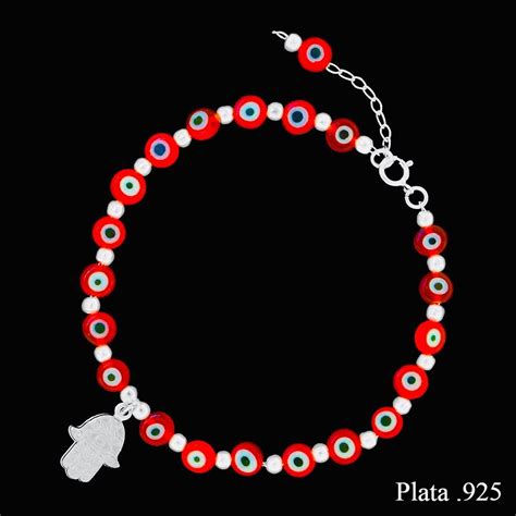 Pulsera Ojo Turco Mano Fatima Roja Jouxbe Jewellery