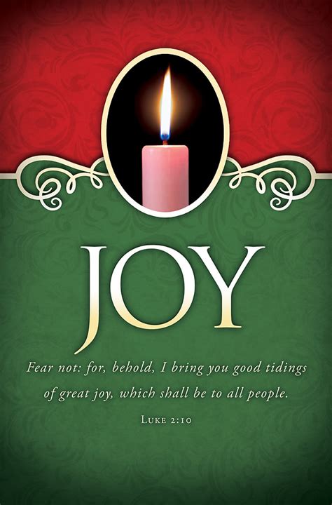 Joy Advent Regular Size Bulletin Pack Of 100 Cokesbury