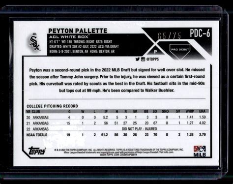 Topps Pro Debut Chrome Aqua Refractor Peyton Pallette Pdc