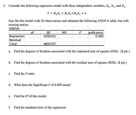 Solved Consider The Following Regression Model With Three Chegg