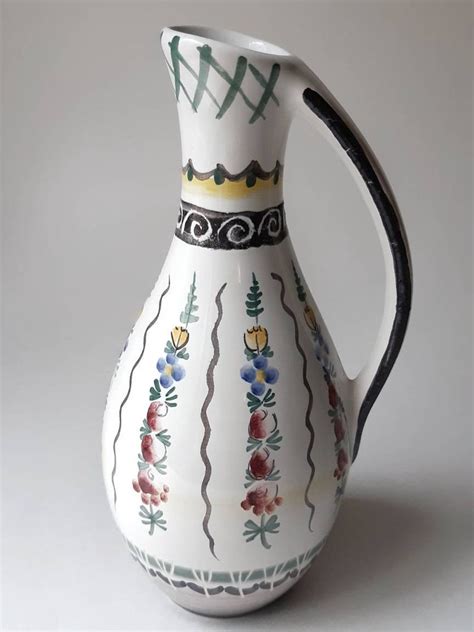 Vintage S Gmundner Keramik Austria Jug Style Vase W Etsy