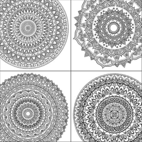 PACK 4 Mandalas GIGANTES para Colorear Adultos y Niños de PAINT RELAX