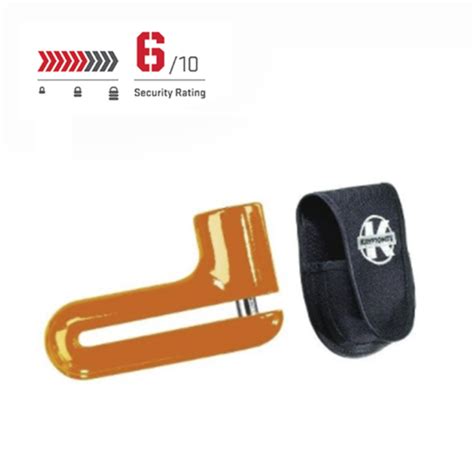 Candado Para Motos KryptoLok 10 S Disc Lock DFS Naranja Kryptonite