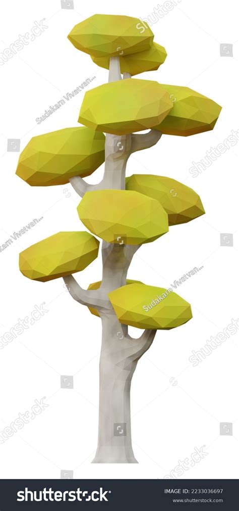 Tree Low Poly D Rendering Stock Illustration Shutterstock