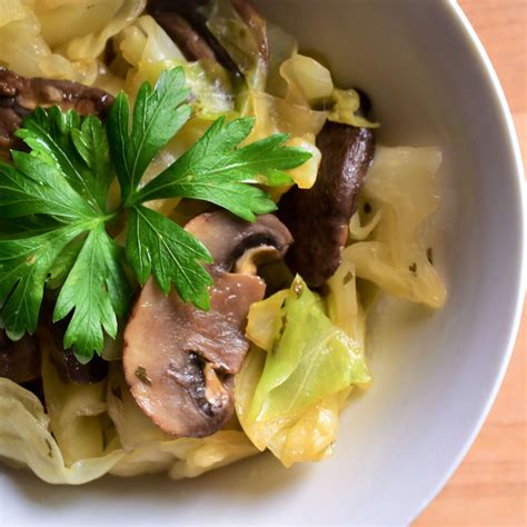 Savoy Cabbage And Mushrooms Recipe