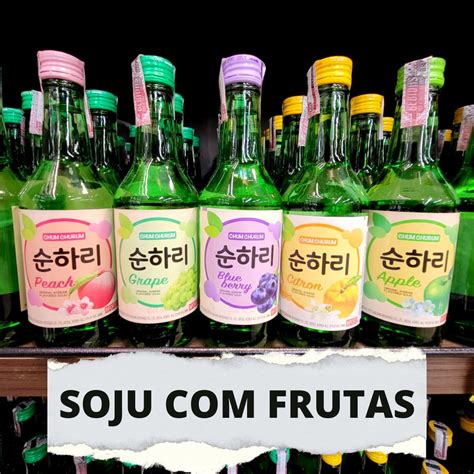 Soju Bebida Tradicional Coreana Importada Sabores Variados 360ml