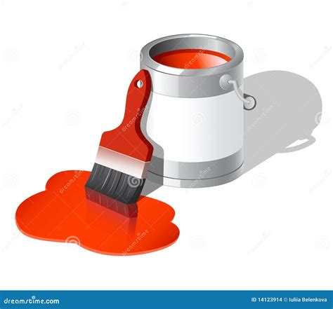 Paint Can With Brush Stock Images Image 14123914