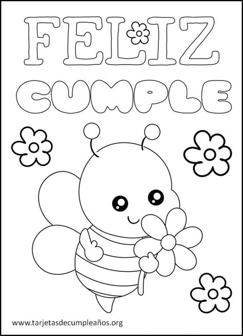 Tarjetas de Cumpleaños para Colorear y pintar Imágenes