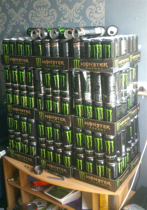 I've been collecting my Monster Energy drink cans for around a year now ...