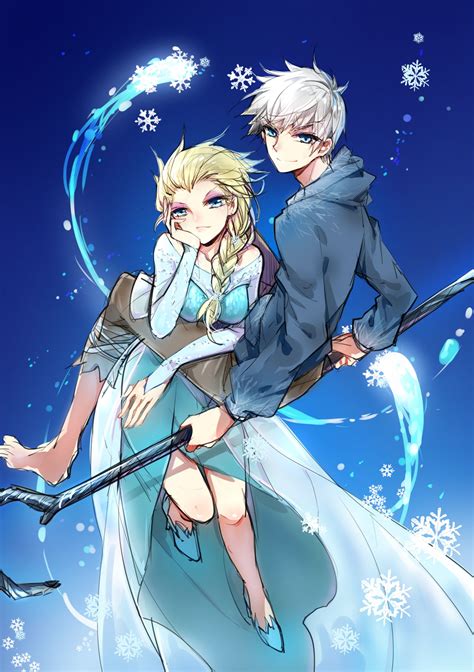 Frozens Elsa And Rise Of The Guardians Jack Frost Anime Jack Frost Jelsa