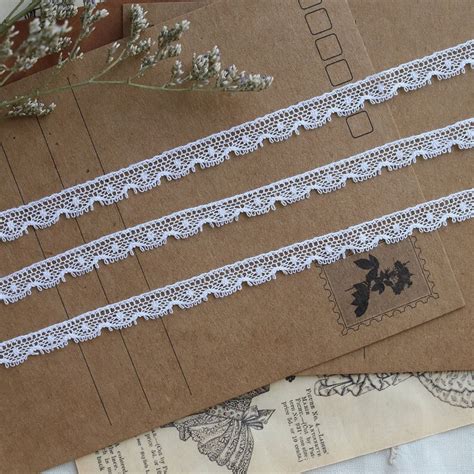 Mm French Heirloom White Cotton Lace Trim By The Yard Made Etsy