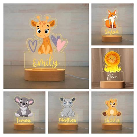 Houten Kinderlamp Met Naam Baby Lampje Naamlampen Nl