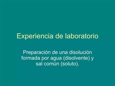 Preparación De Una Disolución Ppt