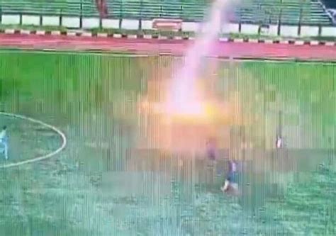 Chilling moment soccer player is killed by lightning bolt in freak mid ...