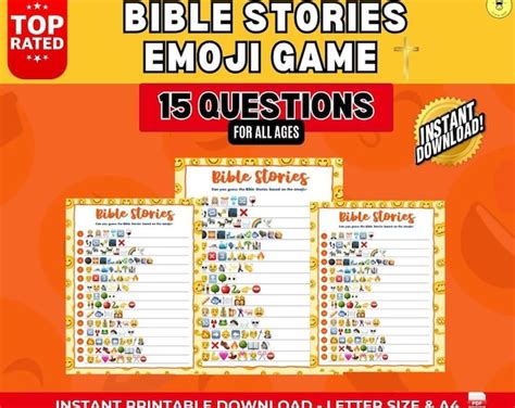 Bible Emoji Game Bible Stories Printable Bible Stories Quiz Church And