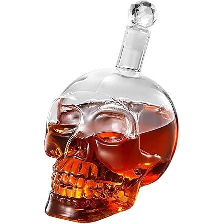 Flaschen Whiskey Skull Whiskey Karaffe Dekanter Totenkopf Whisky