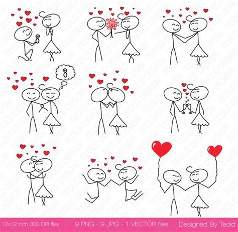 Cute Stick Figures Love