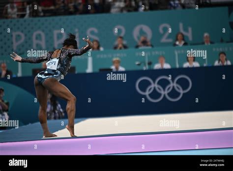 Paris Frankreich Juli Simone Biles Aus Den Usa W Hrend Der