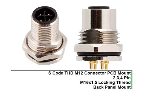 M12 Connector Pcb Mount A Coded D Coded X Coded B Coded Shine Industry