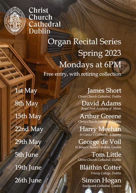 Spring Organ Recitals in Christ Church Cathedral - The United Dioceses ...